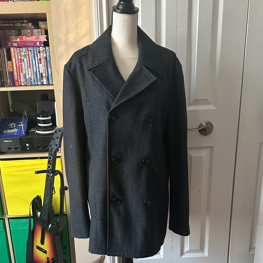 Kenneth Cole Reaction Charcoal Pea Coat